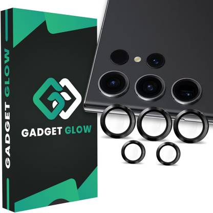 Gadget Glow Back Camera Lens Ring Guard Protector for Samsung Galaxy S23 Ultra 5G, Samsung S23 Ultra 5G, Black Camera Ring