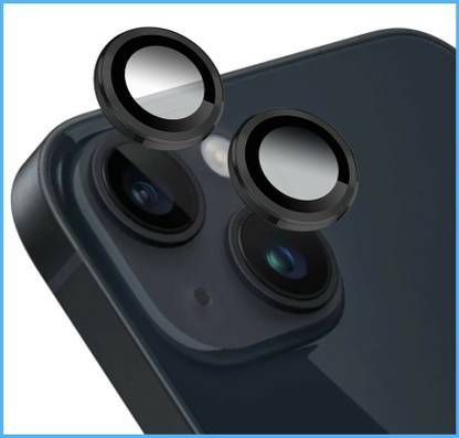 hirdesh Back Camera Lens Ring Guard Protector for APPLE iPhone 14 Plus ( Black Color)