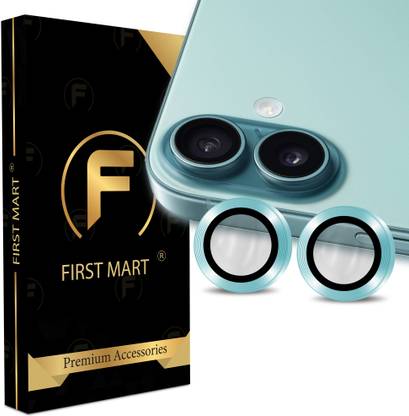 FIRST MART Back Camera Lens Ring Guard Protector for Apple iPhone 16 Plus, iPhone 16 Plus, Green Camera Ring