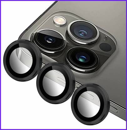 hirdesh Back Camera Lens Ring Guard Protector for APPLE iPhone 13 Pro Max (Black Color)