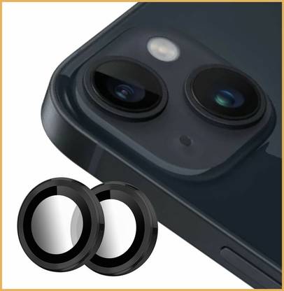 Ychroze Back Camera Lens Ring Guard Protector for APPLE iPhone 14 ( Black Color)