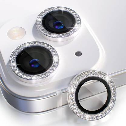 ELVEN Back Camera Lens Ring Guard Protector, Camera Lens Glass Protector for Apple Iphone 15, Apple Iphone 15 Plus