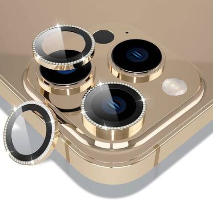 A3sprime Back Camera Lens Glass Protector for Apple iPhone 13 Pro, 13 Pro Max, (Color - Gold)