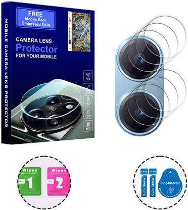 SOMTONE Back Camera Lens Glass Protector for Realme Narzo N63 4G (FREE 1 MOBILE EMBOSSED SKIN) CAMERA LENS PROTECTOR