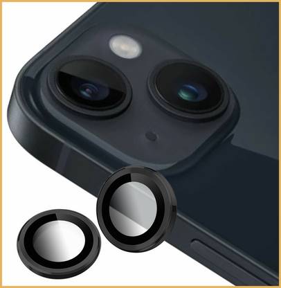 hirdesh Back Camera Lens Ring Guard Protector for APPLE iPhone 14 ( Black Color)