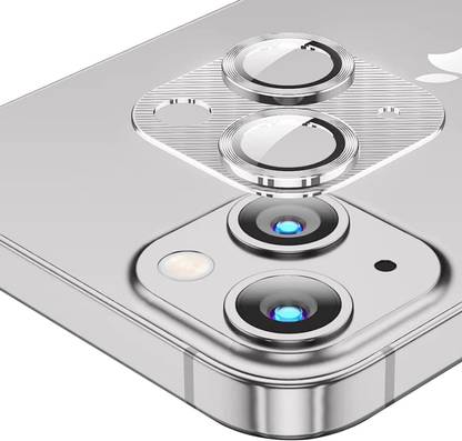 Caseworm Back Camera Lens Ring Guard Protector for iphone 13-Silver HD Clarity Camera Lens Ring