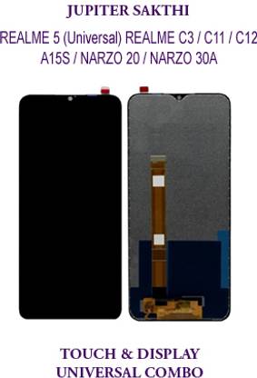 JUPITER SAKTHI LCD Mobile Display for REALME 5 REALME 5 (Universal) REALME C3 / C11 / C12 A15S / NARZO 20 / NARZO 30A