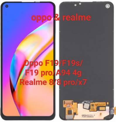 SNS TELECOME AMOLED Mobile Display for Oppo & realme (with fingerprint) Amoled Oppo F19/F19s/F19 pro/A94 4g Realme 8/8 pro/x7 (with fingerprint)