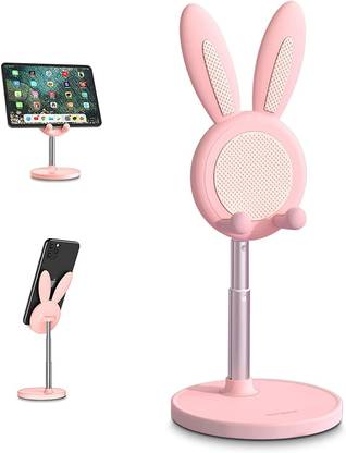 TROST Cute Rabbit Desktop Mobile Phone Stand, Bunny Adjustable Height & Angle(4-10in) Mobile Holder