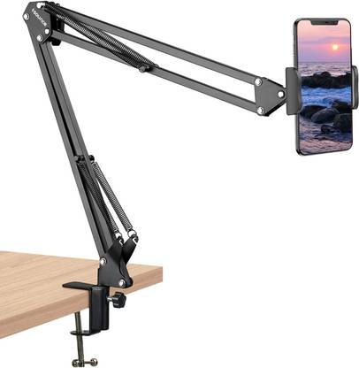 sounce Lightweight Tabletop Metal Long Lazy Arm for Video Recording, Streaming, Office Mobile Holder