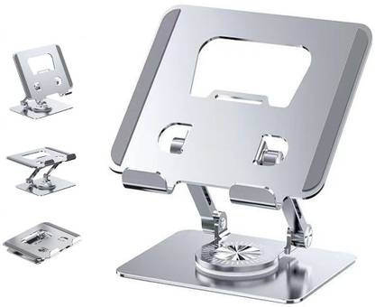 BROLAVIYA Metal Stand Holder, 360 Degree Rotating Base, Foldable, Mobile/Tablet 4-13 Inch Mobile Holder