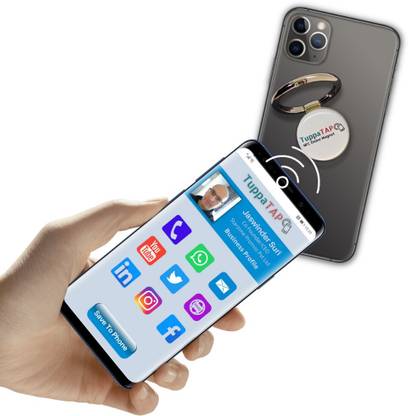 Swap-n-Snap 360 Holo-Ring NFC TuppaTap-White NFC Tag Magnet 144 Bytes Memory All Smartphones Mobile Holder