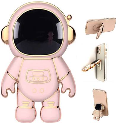 RidivishN Mobile Stand for All Smartphones, Rotatable Foldable Cute 3D Astronaut (Pink) Mobile Holder
