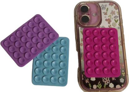 DEEGLO 2pcs Silicone Phone Sticky Grip, Suction Phone Case Mount for iPhone and Android Mobile Holder