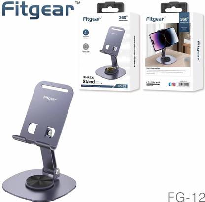 Fitgear FG-12 360°Rotation Adjustable Thick Case Friendly Foldable Metal Base Stand Mobile Holder