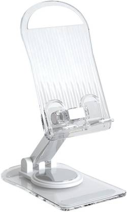 Baskety 360° Rotating Acrylic Tablet Stand Foldable Adjustable Transparent Tablet Holder Mobile Holder