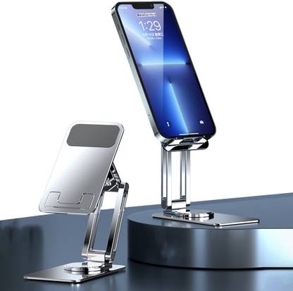 BROLAVIYA 360 Degree Rotatable Aluminum Desktop Stand For All Mobile/Tablet For 4-13 Inch Mobile Holder