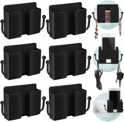 OIVO INDIA Wall Charger Phone Universal Hanging Stand Bracket Charging (Black, Pack of 6) Mobile Holder