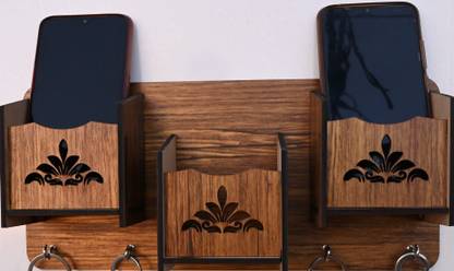 Flipkart SmartBuy Wooden 3 Pocket & Remote Stand For Office & Home Mobile Holder
