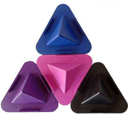 MECKWELL (Pack of 5) Multicolor Pyramid Shape 3 sided Universal Stand Multi Angle Use Mobile Holder