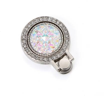 PRH Phone Ring Holder Finger Grip, Luxury Universal Mobile Stand (Jewel Silver) Mobile Holder