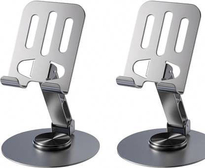 Zapzone 360° Rotating Metal Mobile Stand Holder for Desk & Table – Universal Fit Mobile Holder