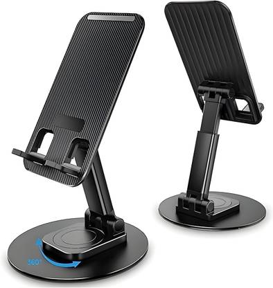 WOOS Phone Stand 360° Rotatable and Foldable Cell Phone Holder Metal Base Mobile Holder