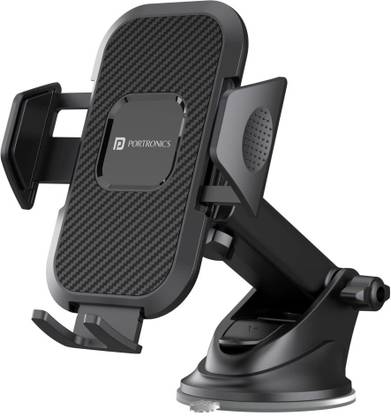 Portronics Clamp M Car with 360� Rotational,for 4 to 6 inch Devices Mobile Holder