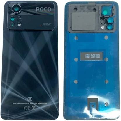 Sandreezz Xiaomi Poco X4 Pro 5G (With Camera lens) (Best Quality) (Glass) (with Proper Logo) Back Panel