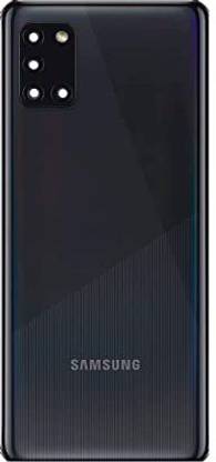 SPAREWARE Samsung Samsung Galaxy A31 : Black (WITH ALL BRAND LOGO & CAMERA GLASS LENS FITTING) Back Panel