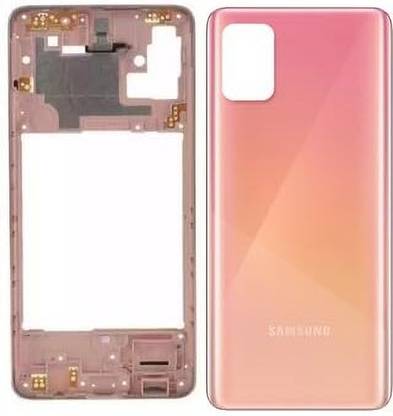SPAREWARE SAMSUNG Samsung Galaxy A51-Pink (MIDDLE RING + BACK PANEL) Back Panel