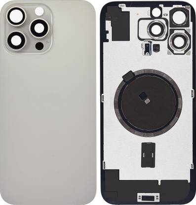Spares4ever iPhone 16 Pro Max Natural Titanium Replacement Glass with Camera Lens and Magsafe Magnet Back Panel