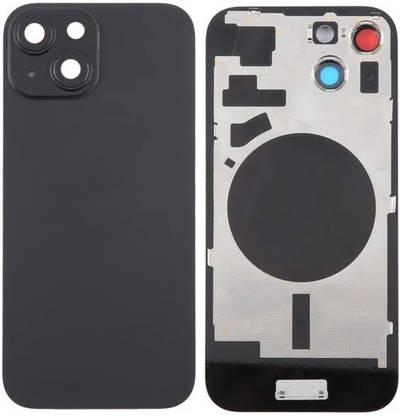 Kraze4blaze Apple iPhone 15 Plus Real Housing Glass + Camera Lens + Metal Plate + Magsafe Magnets Back Panel