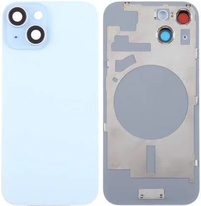 KezeMize Apple iPhone 15 Plus Real Housing Glass + Camera Lens + Metal Plate + Magsafe Magnets Back Panel