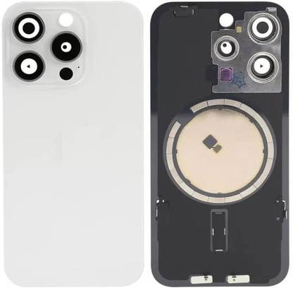 KezeMize Apple iPhone 15 Pro Real Housing Glass + Camera Lens + Metal Plate + Magsafe Magnets Back Panel