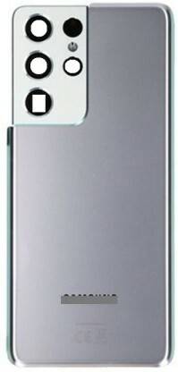 SPAREWARE Samsung Samsun S21 Ultra-Silver (WITH CAMERA LASS LENS) Back Panel