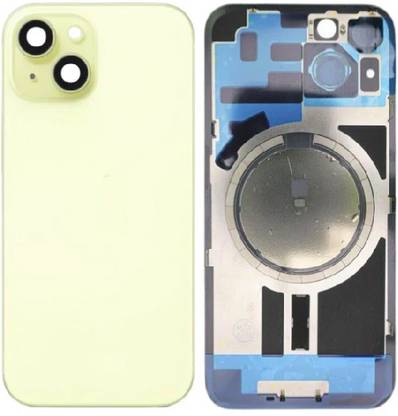 KezeMize Apple iPhone 15 Real Housing Glass + Camera Lens + Metal Plate + Magsafe Magnets Back Panel