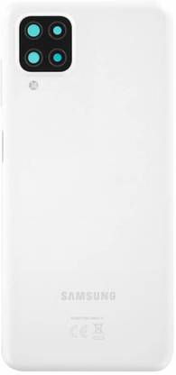 GOFCOTEL Samsung Galaxy A12 : White (with Logo & Power Volume Buttons) Galaxy A12 : White (with Logo & Power Volume Buttons) Back Panel