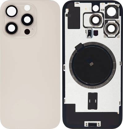 Spares4ever iPhone 16 Pro Desert Titanium Replacement Glass with Camera Lens and Magsafe Magnet Back Panel