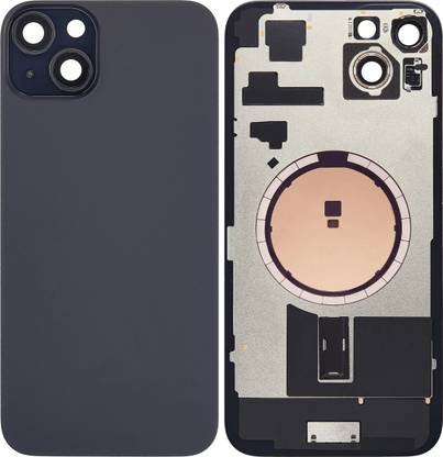Spares4ever iPhone 15 Plus Black Replacement Glass with Camera Lens and Magsafe Magnet Back Panel