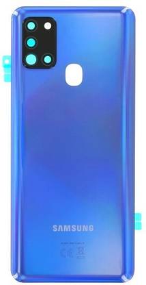 SPAREWARE Samsung Samsung Galaxy A21s : Blue (WITH ALL BRAND LOGO & CAMERA GLASS LENS FITTING) Back Panel