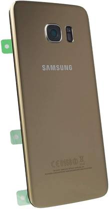 VRAVMO SAMSUNG SAMSUNG GALAXY S7 EDGE (GOLD) 100% ORIGINAL WITH CAMERA LENS Back Panel