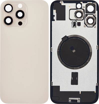 Spares4ever iPhone 16 Pro Max Desert Titanium Replacement Glass with Camera Lens and Magsafe Magnet Back Panel
