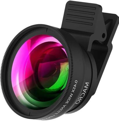 Malvoka Mobile Camera Lens, 0.45X Super Wide Angle Lens, 15X Macro Lens, Mobile Phone Lens