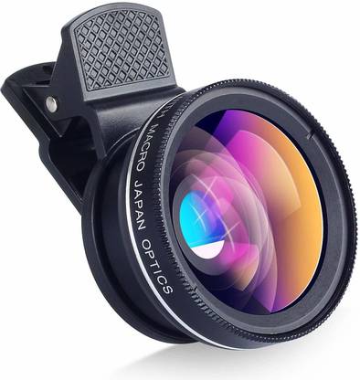 Exxelo Professional 2 in 1 Wide Angle 0.45X Macro Lens Clip on HD with 37 mm Size Lens Mobile Phone Lens
