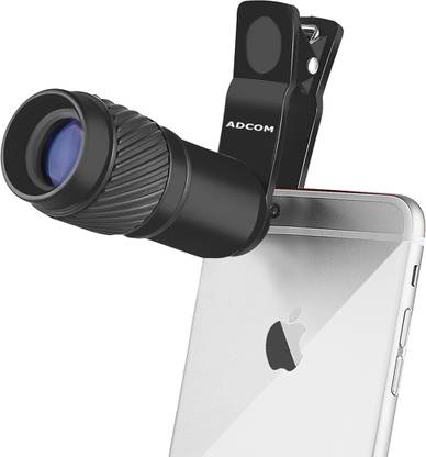 ADCOM 2 in 1 Monocular 7x Telephoto Camera Lens - Compatible All iOS & Android Devices Mobile Phone Lens