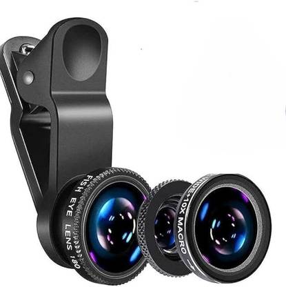 Mobcam Pro Wide Angle 3 in 1 Macro Lens Mobile Camera Lens, Fish Eye, Wide Angle Mobile Phone Lens
