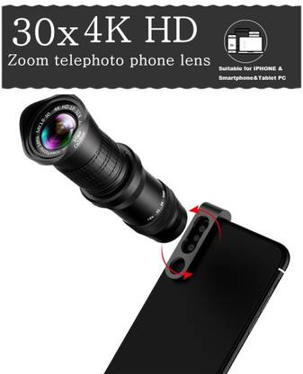 Infinizy Universal 4K HD 30X Zoom Mobile Phone Monocular Telescope Lens Mobile Phone Lens