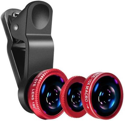 OSTALY Macro 3 in 1 Universal Clip Lens, Wide Angle, Fish Eye, Macro Lens Mobile Phone Lens