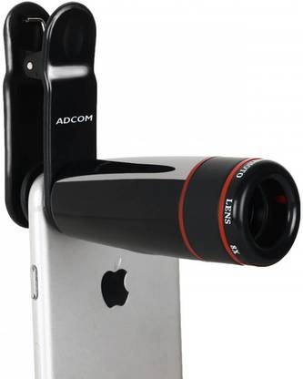 ADCOM Telephoto 8X Camera Lens-Compatible with All iPhone & Android Smartphones(Black) Mobile Phone Lens